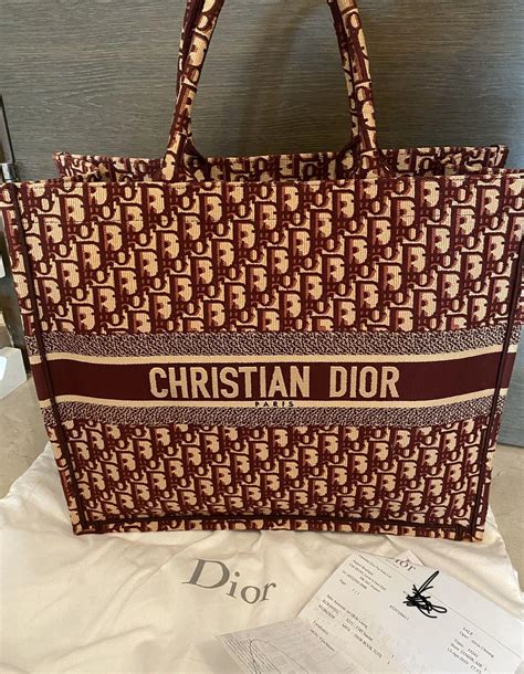 christian dior tote bag red